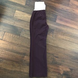 LOFT Maturity Maroon Trouser Pants, 8
